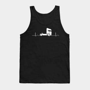 Cool Trucker Heartbeat Tank Top